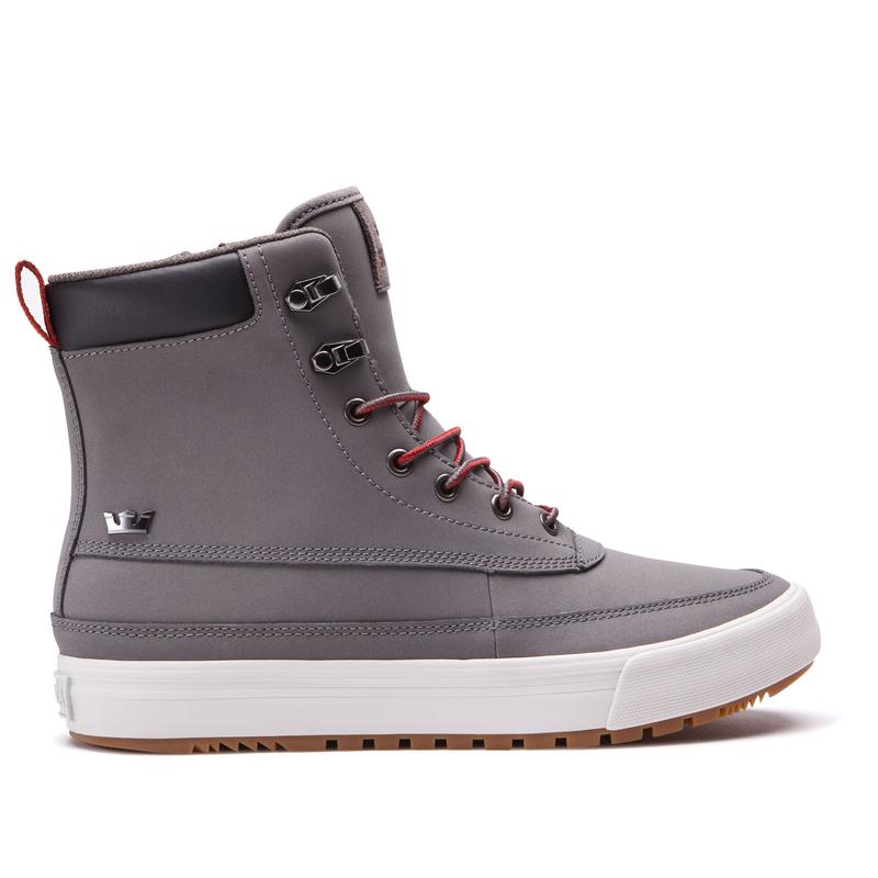 Buty Supra OAKWOOD - Sneakersy Wysokie Damskie - Szare (MEDC-58934)